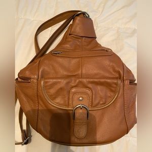 Leather back sack purse